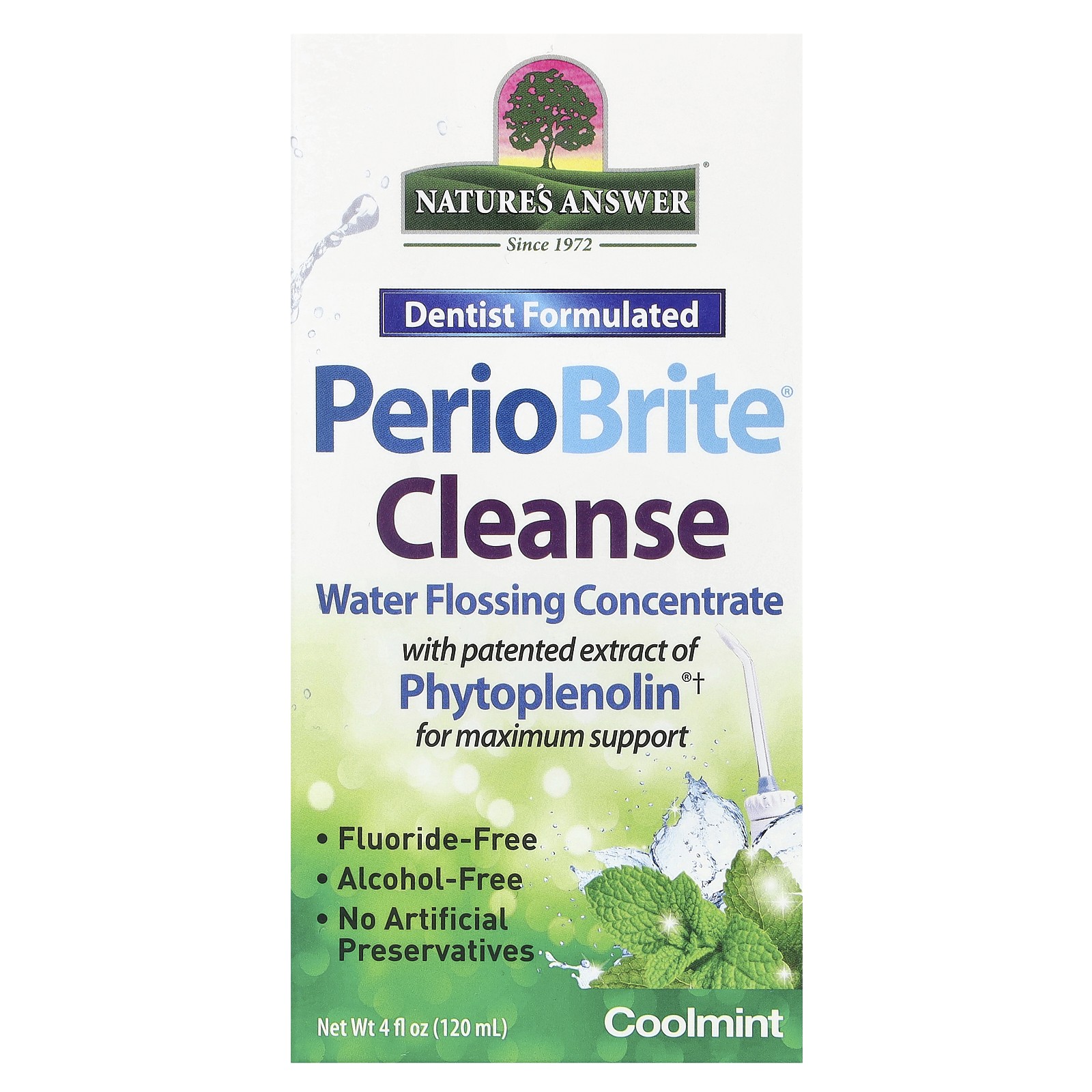 PerioBrite® Cleanse, Water Flossing Concentrate, Cool Mint, 4 fl oz (120 ml)