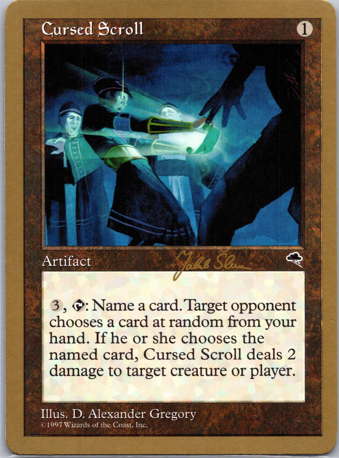 Cursed Scroll 281 Rare Tempest Magic: The Gathering Moderately Played Cursed Scroll 281 Rare Tempest Magic: The Gathering Moderately Played