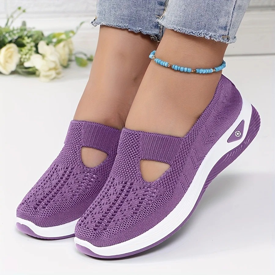 Women\'s Orthopedic Walking Shoes Breathable Slip On Non Slip Casual Sneakers