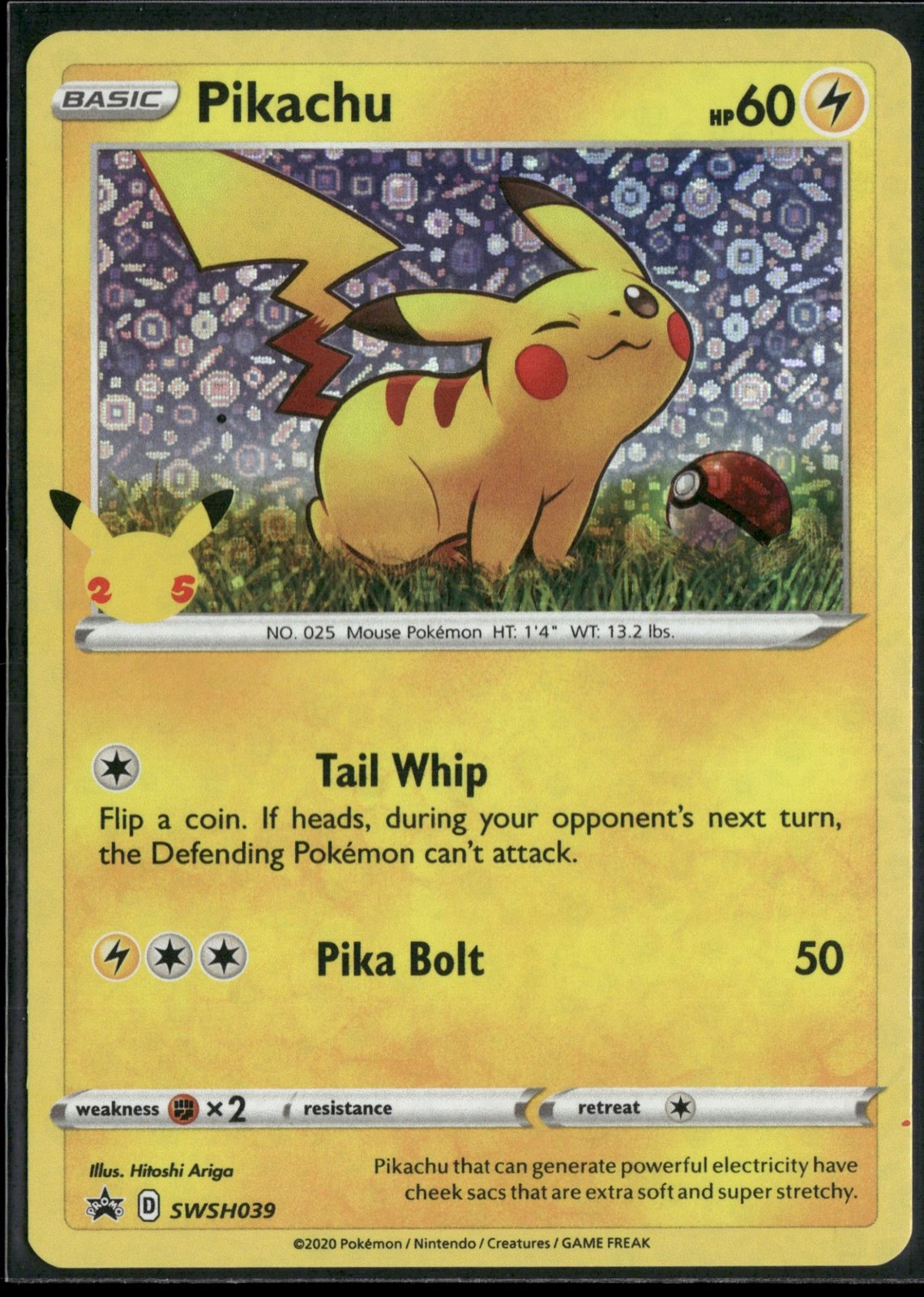 Pikachu (General Mills) SWSH039 P Miscellaneous Cards & Products Holo NM Pokemon
