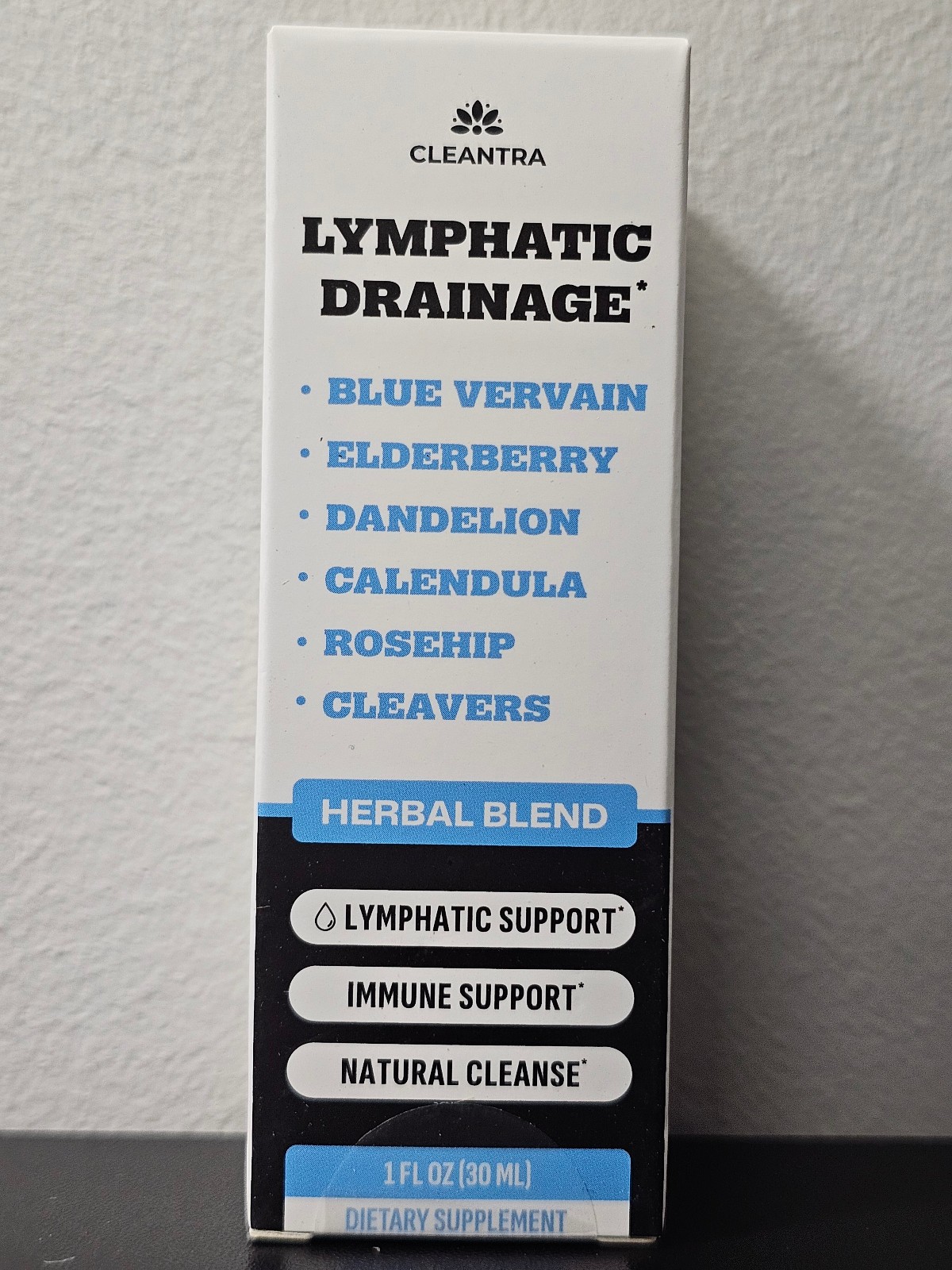 Cleantra Lymphatic Drainage Herbal Blend 1 oz  / 30mL - New / Sealed Exp 3/2028