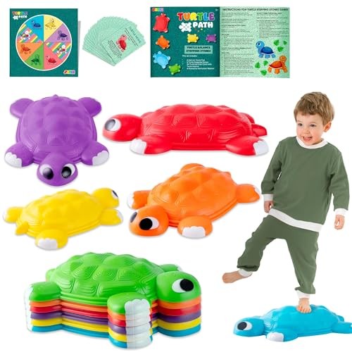 JOYIN Turtle Balance Stepping Stones, 6 Pcs Kids Turtle Jumping Stones Steps Sto JOYIN Turtle Balance Stepping Stones, 6 Pcs Kids Turtle Jumping Stones Steps Sto
