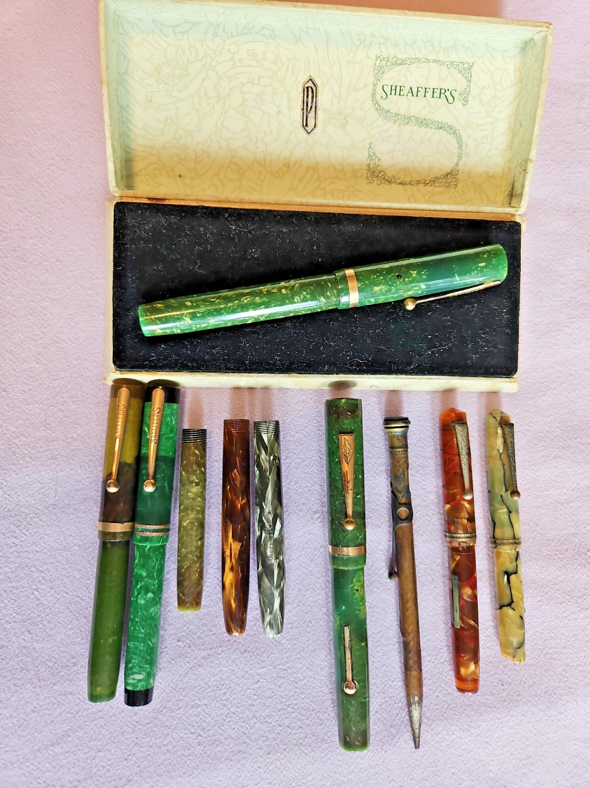 Sheaffer Senior Lifetime Flat Top Fountain Pen + box Parkette Whal Oxford Repair