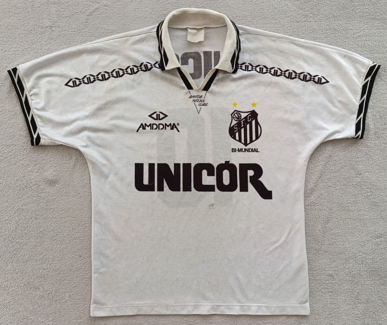 Santos Brazil 1995 #10 RARE vintage Amddma Home Football Soccer shirt size M-L