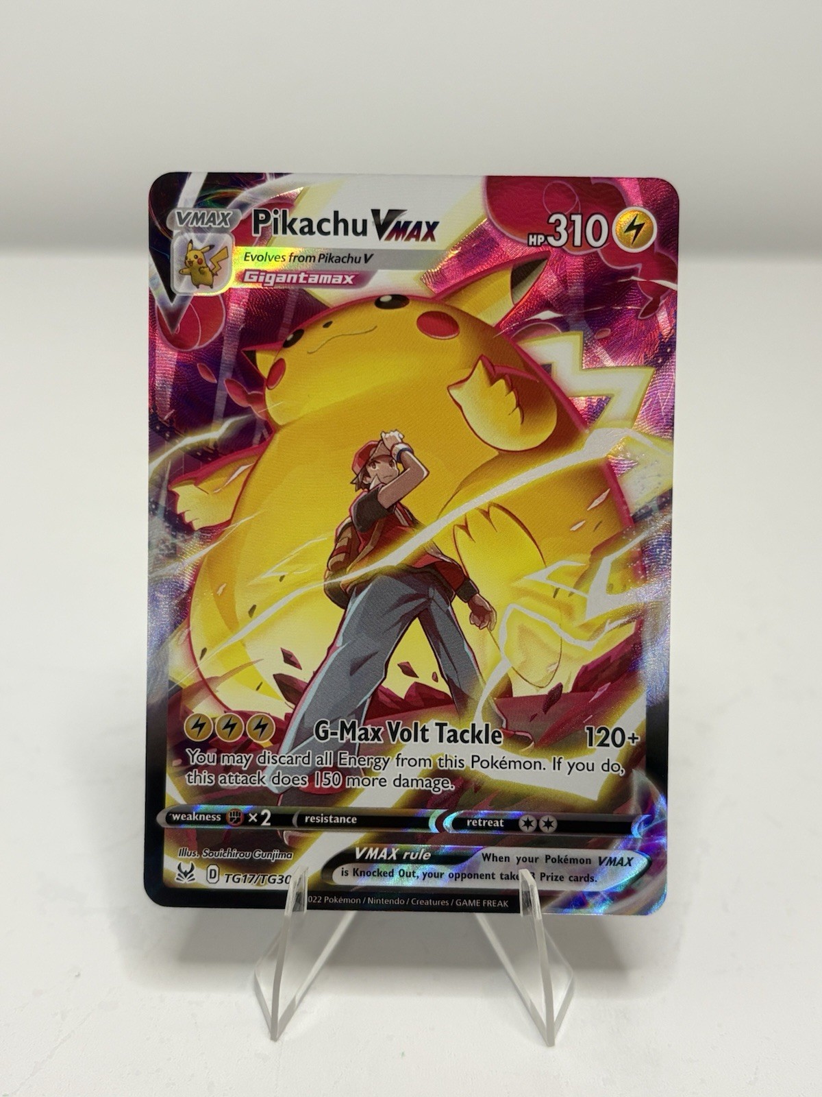 2022 Pokemon Pikachu VMAX TG17/TG30 Lost Origin Trainer Gallery Holo NM