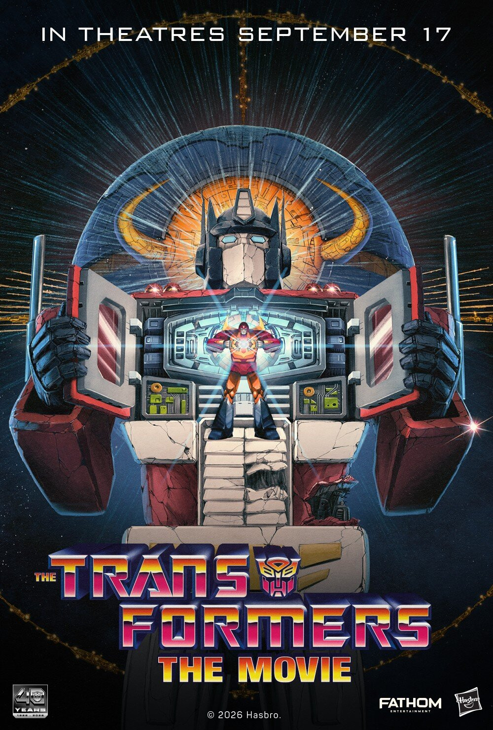 Transformers The Movie Poster 40th Anniversary Optimus Prime