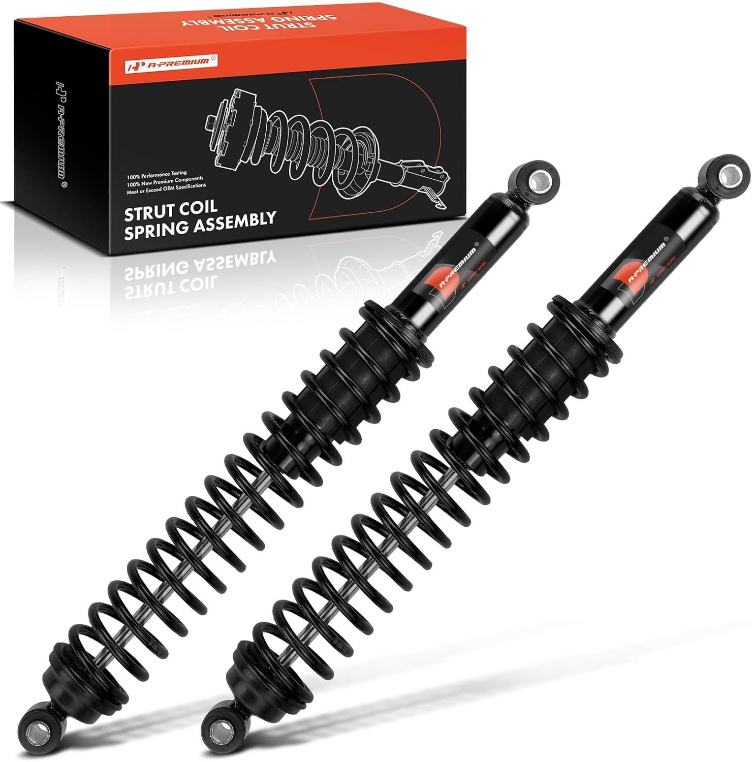 A-Premium Rear Load Adjusting Towing Shocks Absorbers with Coil Springs -... 