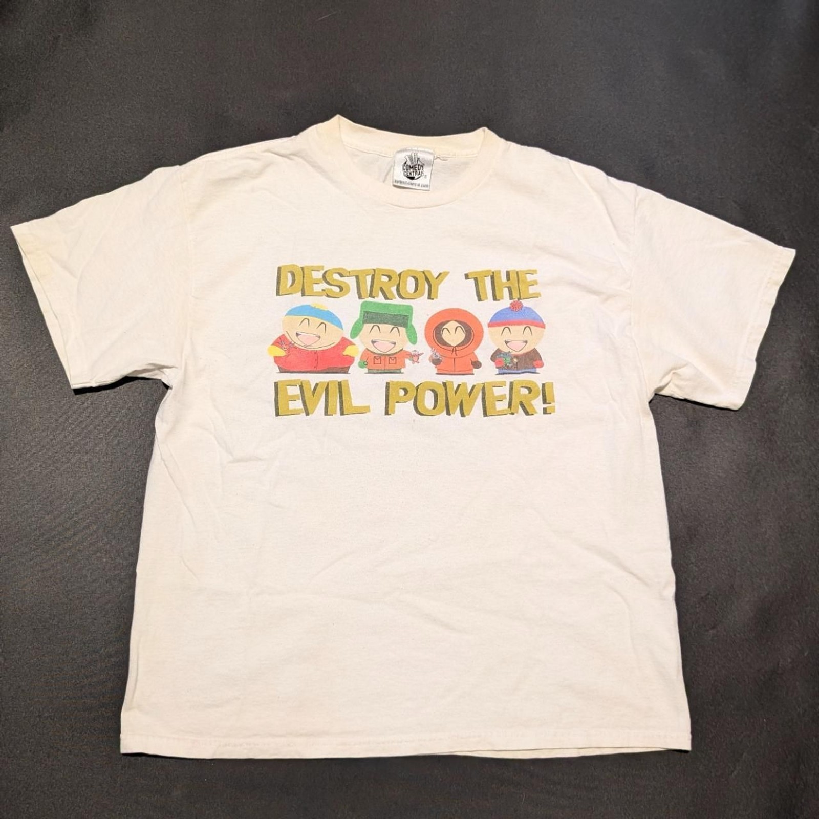 Vintage 2006 South Park Shirt Medium L Destroy The Evil Power Chinpokomon Disney