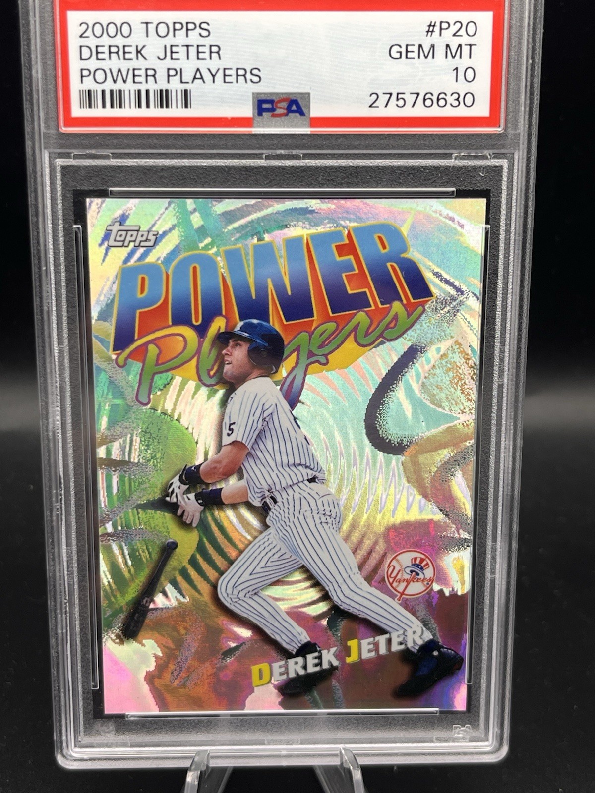 Derek Jeter 2000 Topps #P20 Power Players PSA 10 POP 79 Derek Jeter 2000 Topps #P20 Power Players PSA 10 POP 79