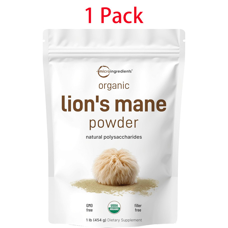 MicroIngredients Organic Lions Mane Mushroom Powder Pure Fruiting Body Superfood