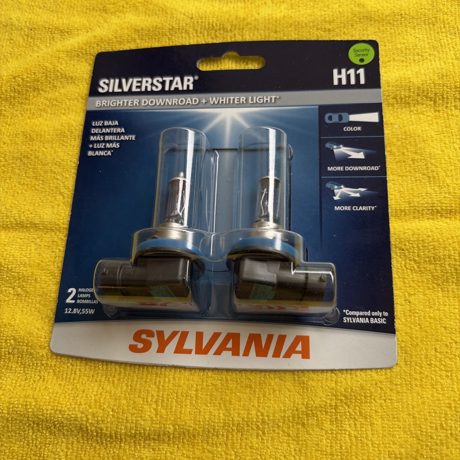Sylvania H11 Silverstar Halogen Headlight Bulbs ( Come With 2 Bulbs )