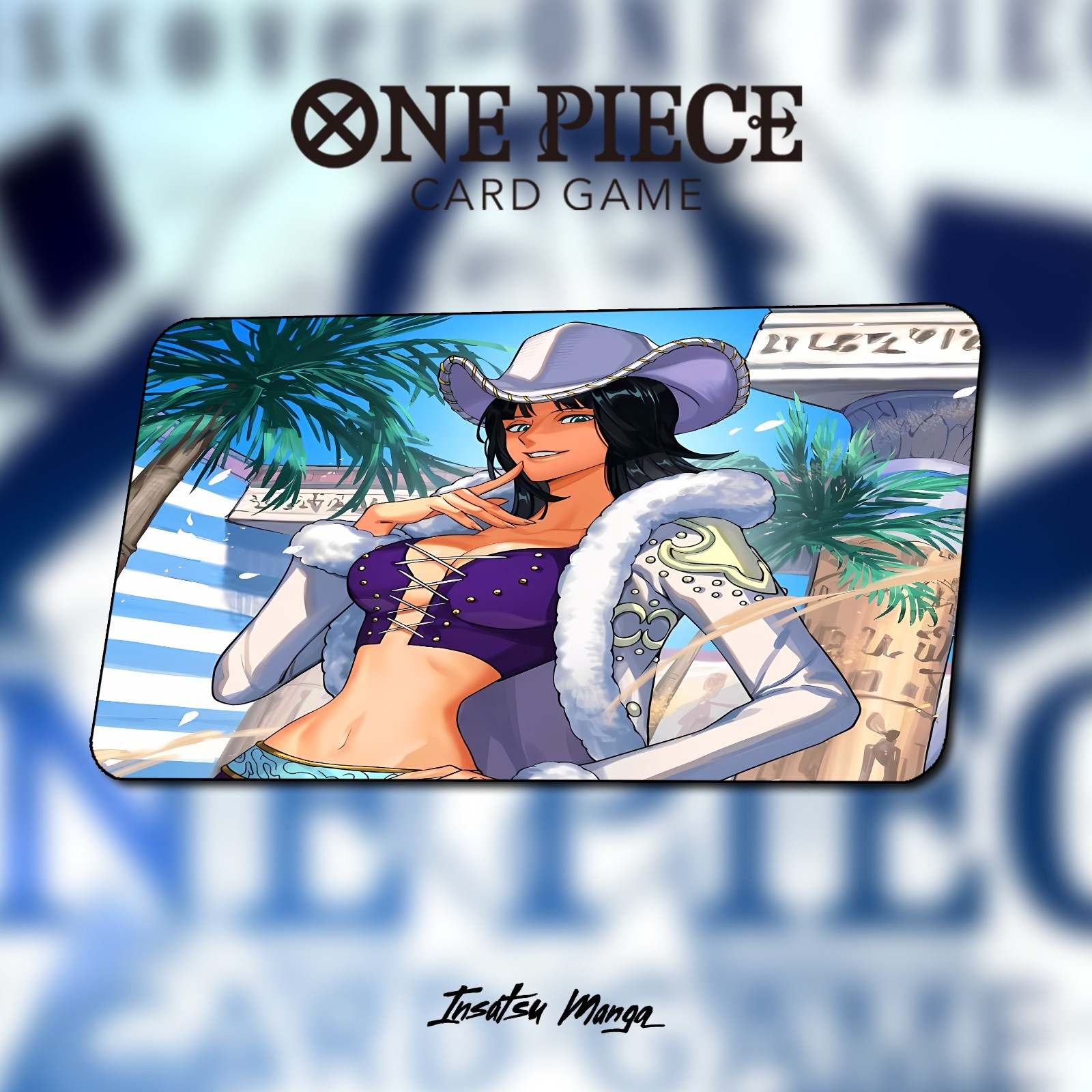 Playmat Nico Robin Miss All Sunday TCG One Piece Card Game / Stitched Edge