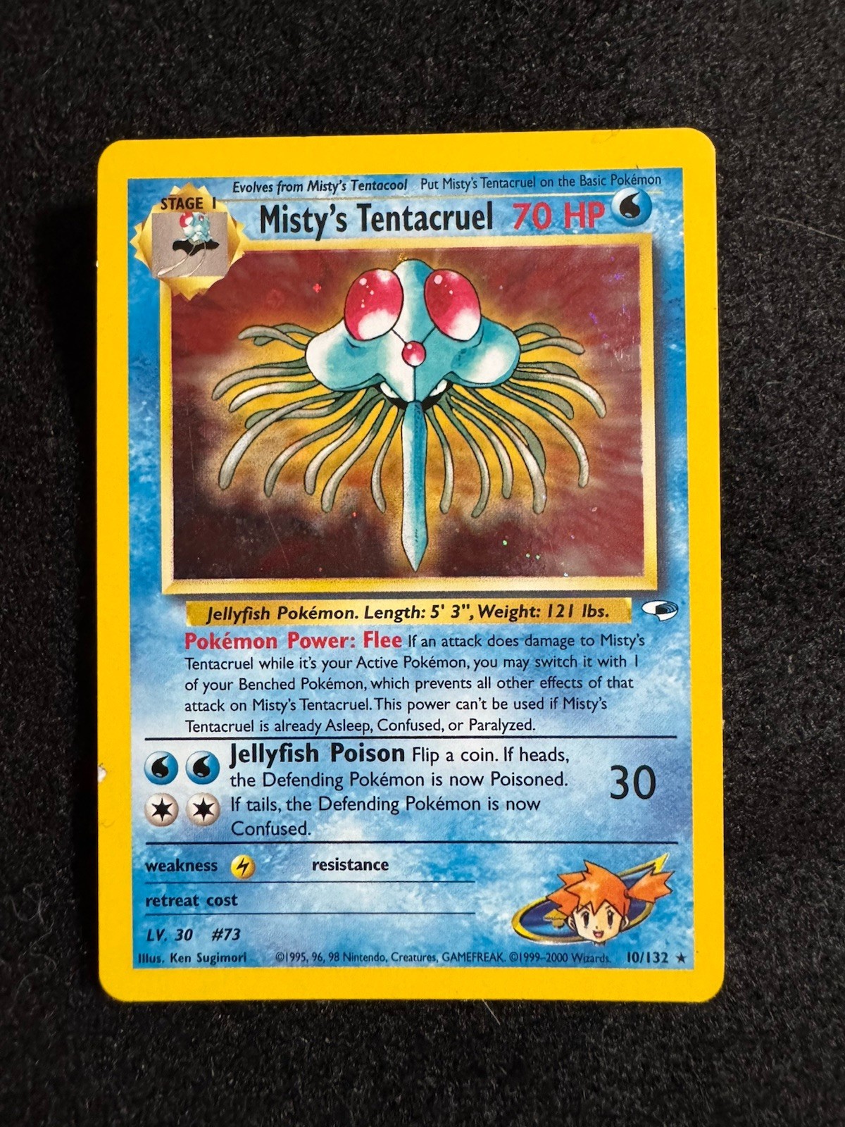 Pokemon TCG WOTC Misty\'s Tentacruel Gym Heroes 10/132 Holo Rare Eng Unlimited