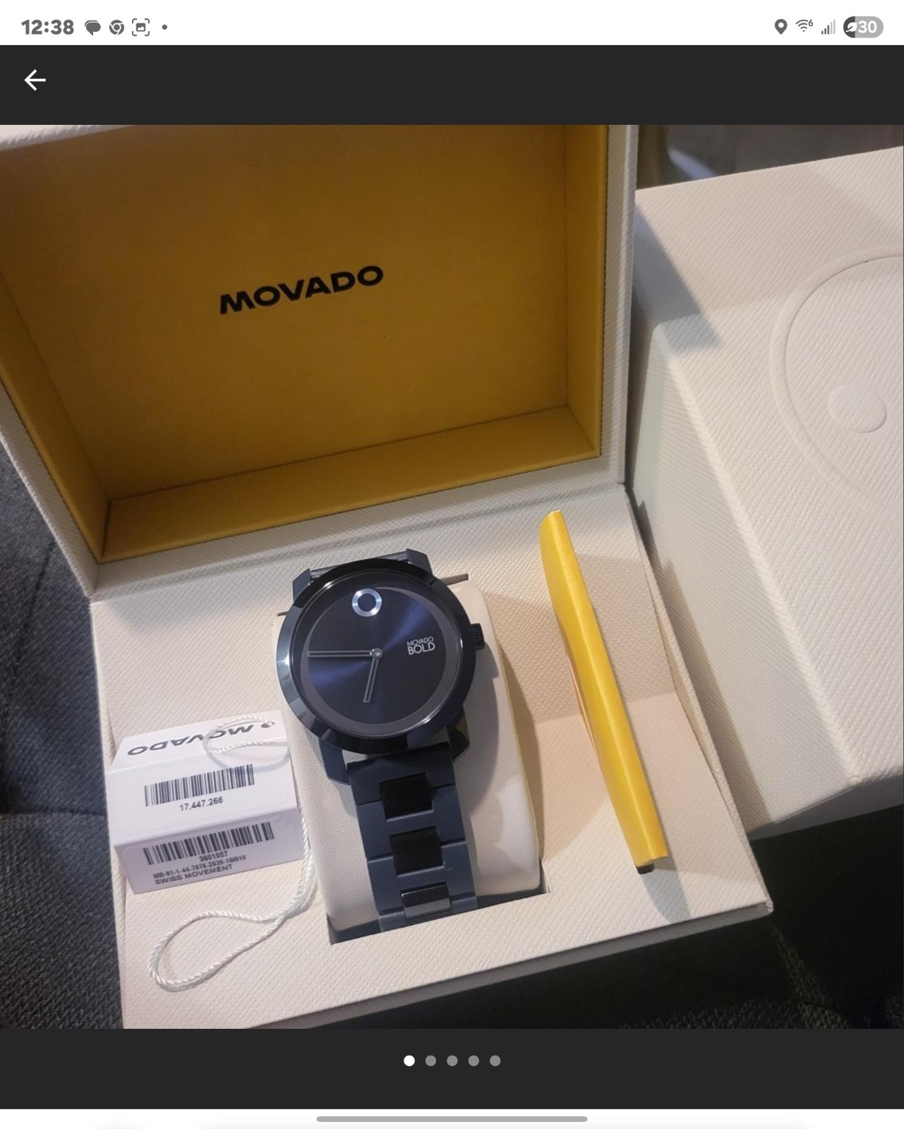  Movado BOLD Blue Dial  Watch (Model: 3601057), Movado BOLD