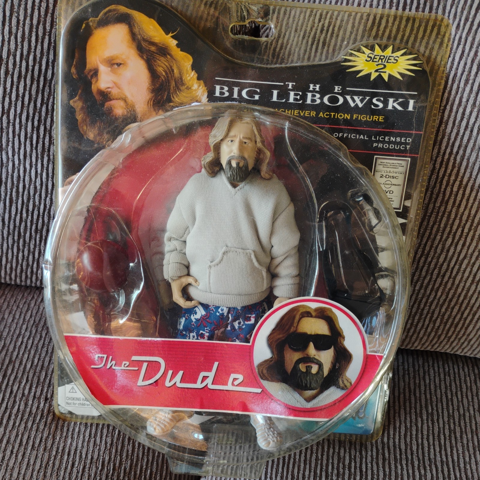 sealed the big lebowski bif bang pow action figure - the dude (hoodie)