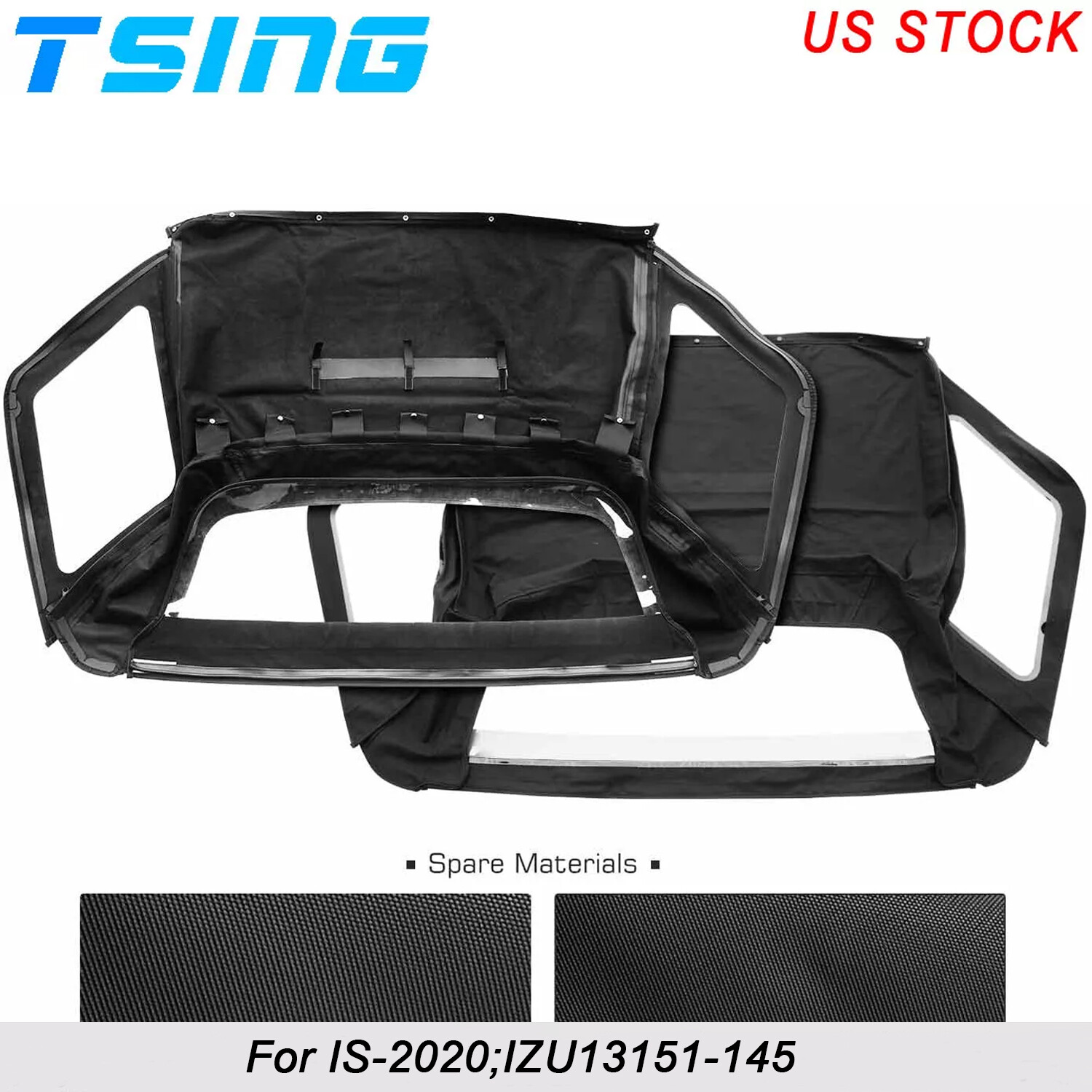 Black Convertible Soft Top IS-20203 For 1998-2002 Isuzu Amigo Rodeo IZU13151-145