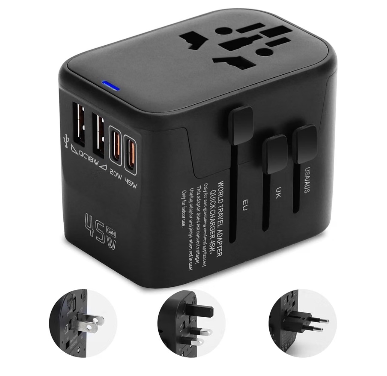 Universal Travel Power Adapter - EU - UK - US - AUS Universal Travel Power Adapter - EU - UK - US - AUS