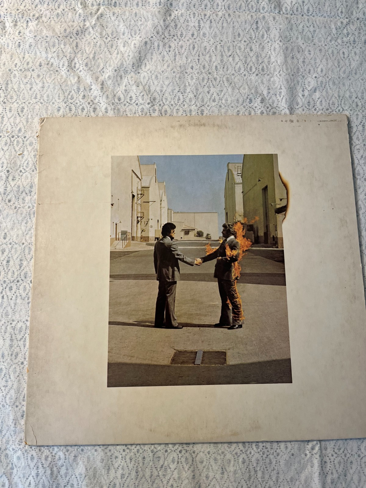 Pink Floyd Wish You Were Here LP Columbia PC 33453 1980s Reissue Vinyl Record