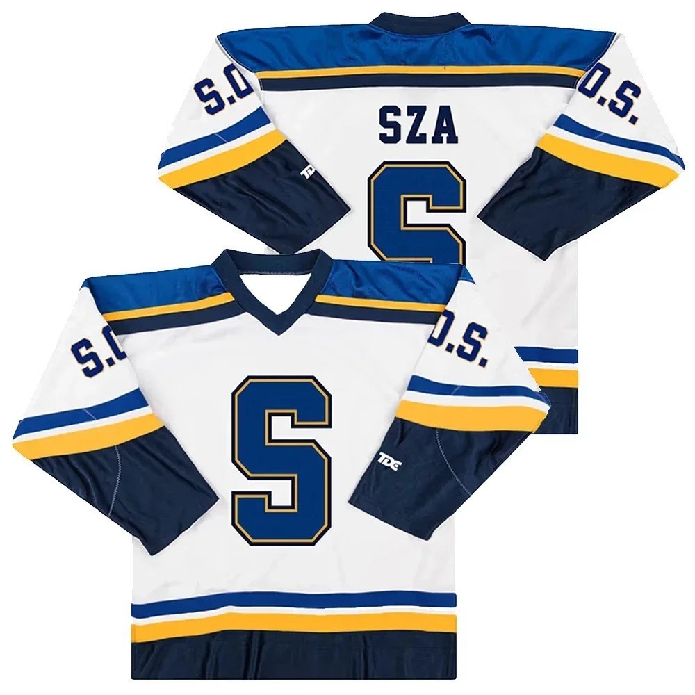 SZA SOS Blind Graphic Hockey Jersey Number 7 Long Sleeve Streetwear Unisex S-4XL SZA SOS Blind Graphic Hockey Jersey Number 7 Long Sleeve Streetwear Unisex S-4XL