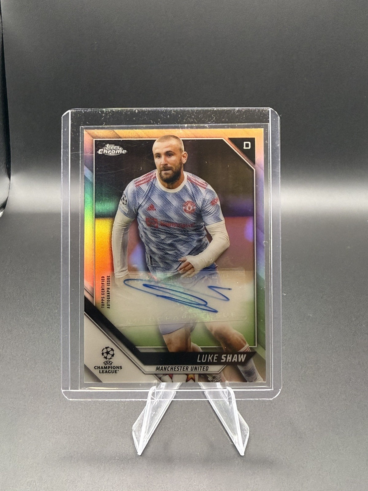 2021-2022 Topps UEFA Champions League Luke Shaw CA-LS Manchester United Auto