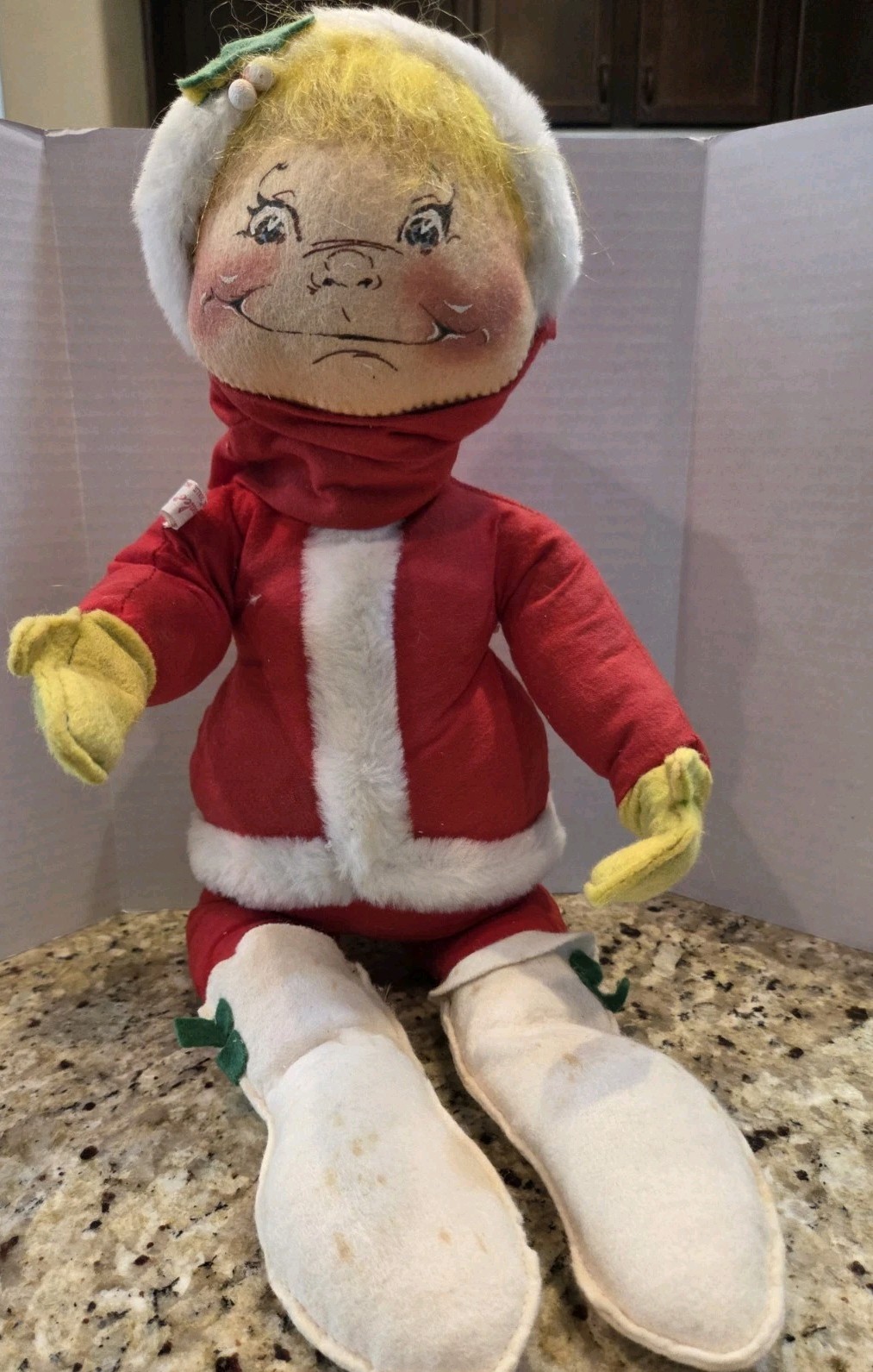 Annalee Vintage 1980 Anna Lee Elf Mobilitee Doll 20in Christmas Girl Kid