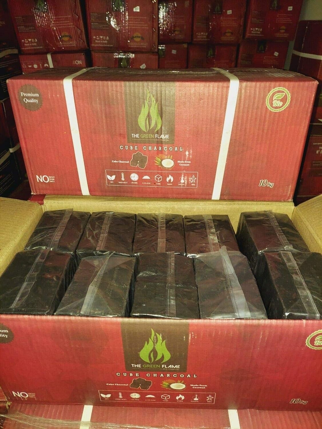 the green flame 10kg Bulk Hookah Charcoal Cubes 720 pcs coconut SHIP FROM US the green flame 10kg Bulk Hookah Charcoal Cubes 720 pcs coconut SHIP FROM US