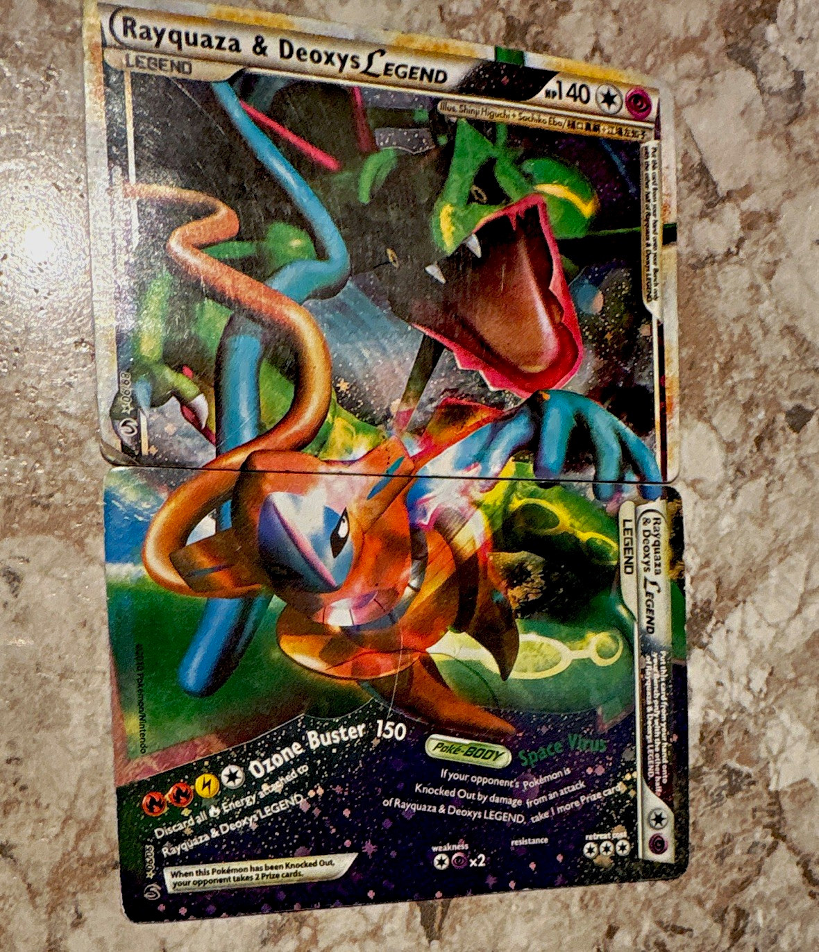 Rayquaza & Deoxys LEGEND 89/90 Holo English Pokémon TCG 2010 (Used - Good) Rayquaza & Deoxys LEGEND 89/90 Holo English Pokémon TCG 2010 (Used - Good)