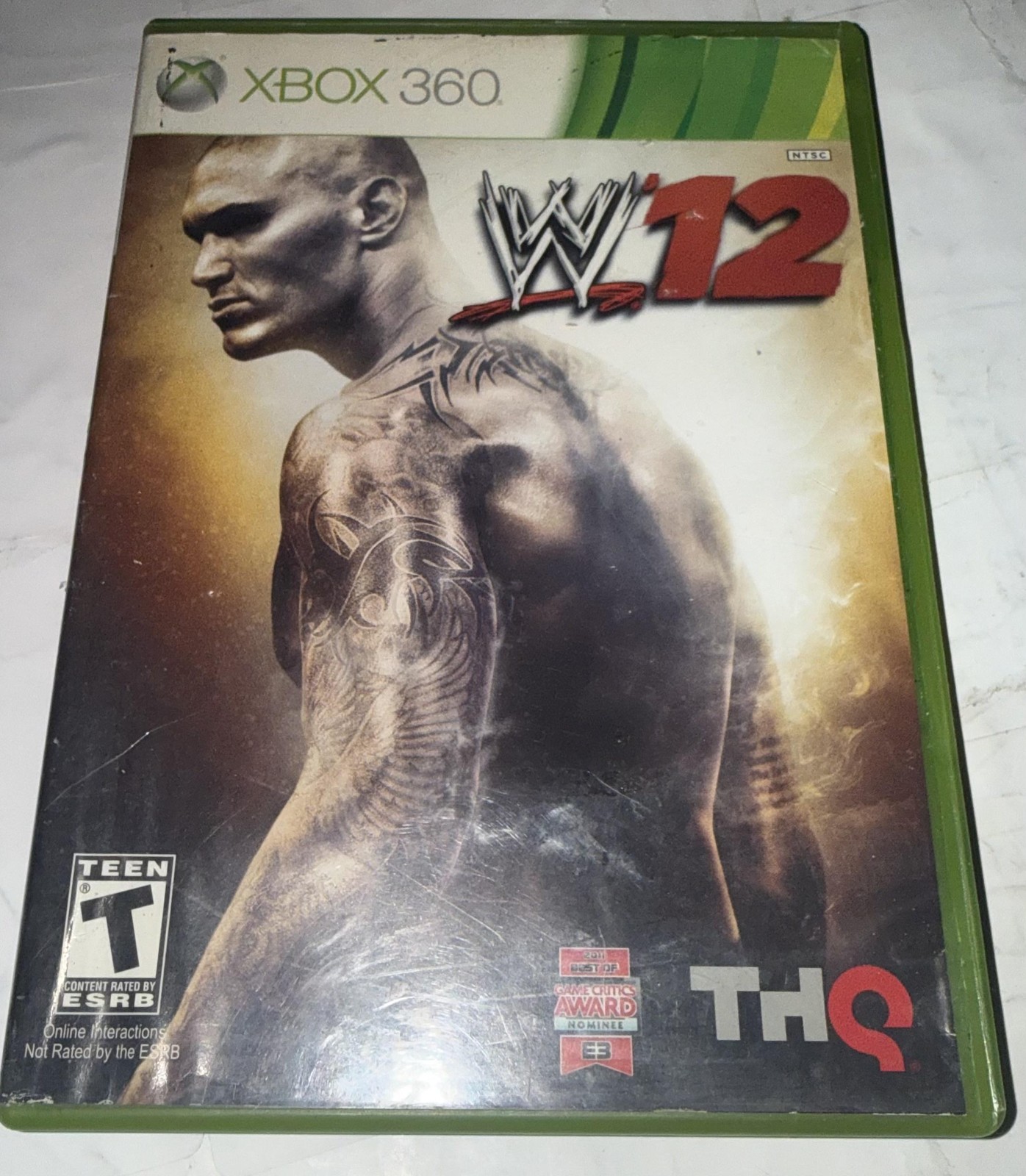WWE '12 Microsoft Xbox 360 Game T Teen THQ NTSC-U/C 2011 Wrestling Sports