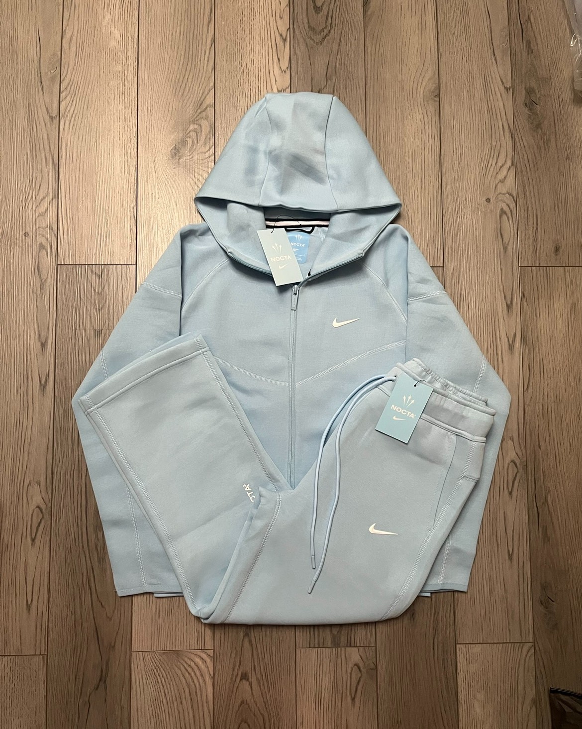 Size Small - Nike X Nocta Sky Blue Full-Zip Hoodie & Joggers Set 