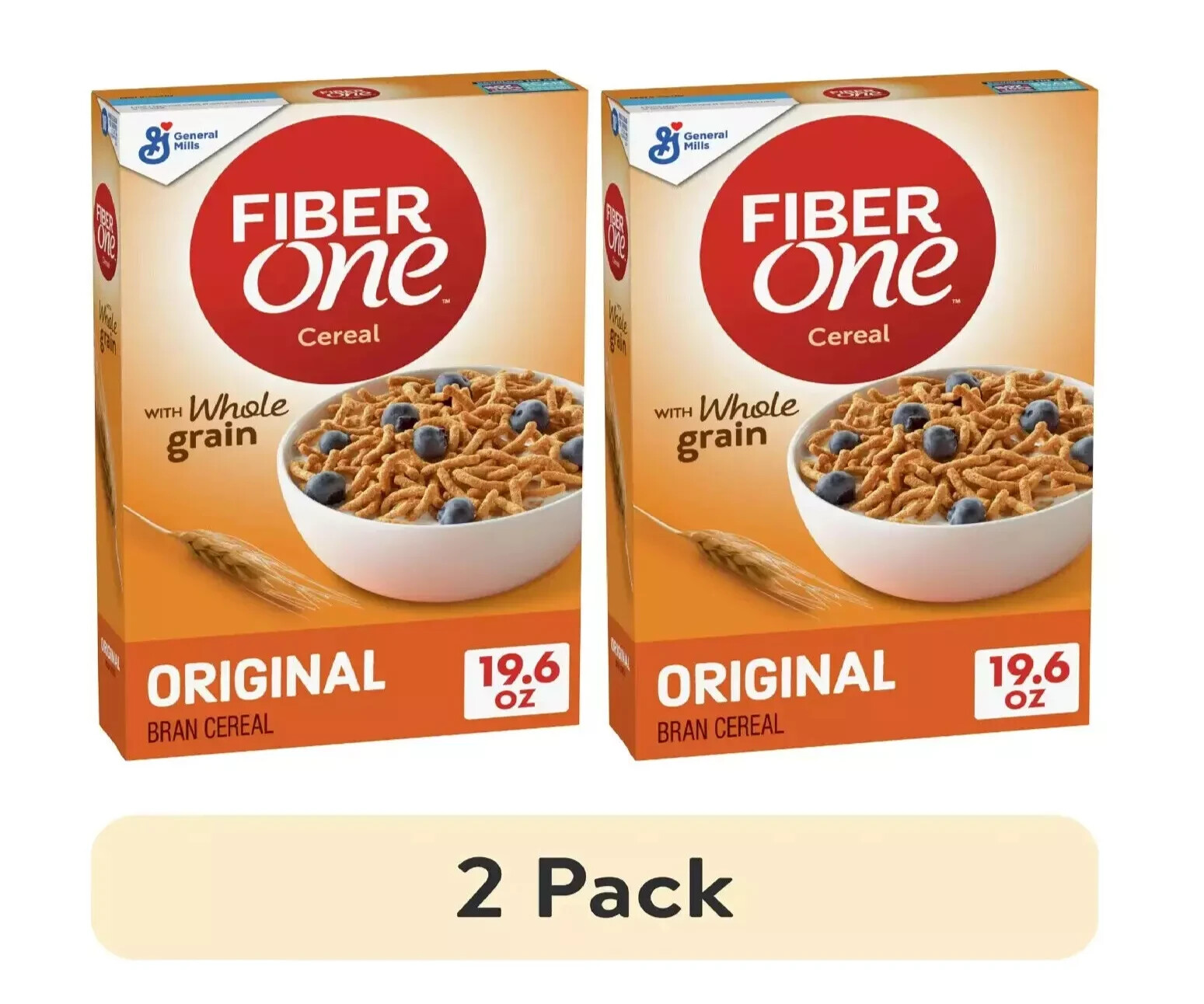 Fiber One Cereal, Original Bran, High Fiber Cereal Made with 19.6 oz (2 pack) Fiber One Cereal, Original Bran, High Fiber Cereal Made with 19.6 oz (2 pack)