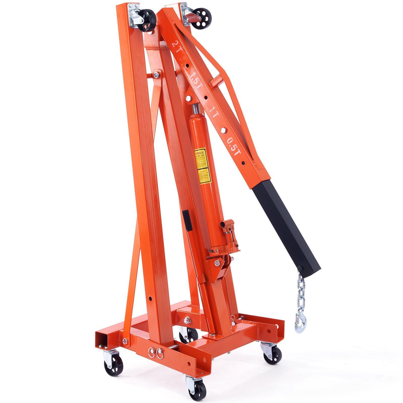 Hydraulic Engine Hoist w/Lever 2 Ton/4400LBS Heavy-duty Cherry Picker Shop Crane Hydraulic Engine Hoist w/Lever 2 Ton/4400LBS Heavy-duty Cherry Picker Shop Crane