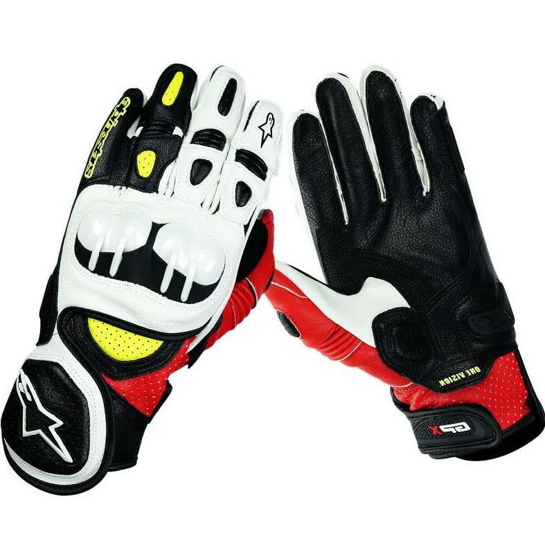Alpinestars GPX Men's Green Leather Gloves Soft and Durable Motorcycle Gloves