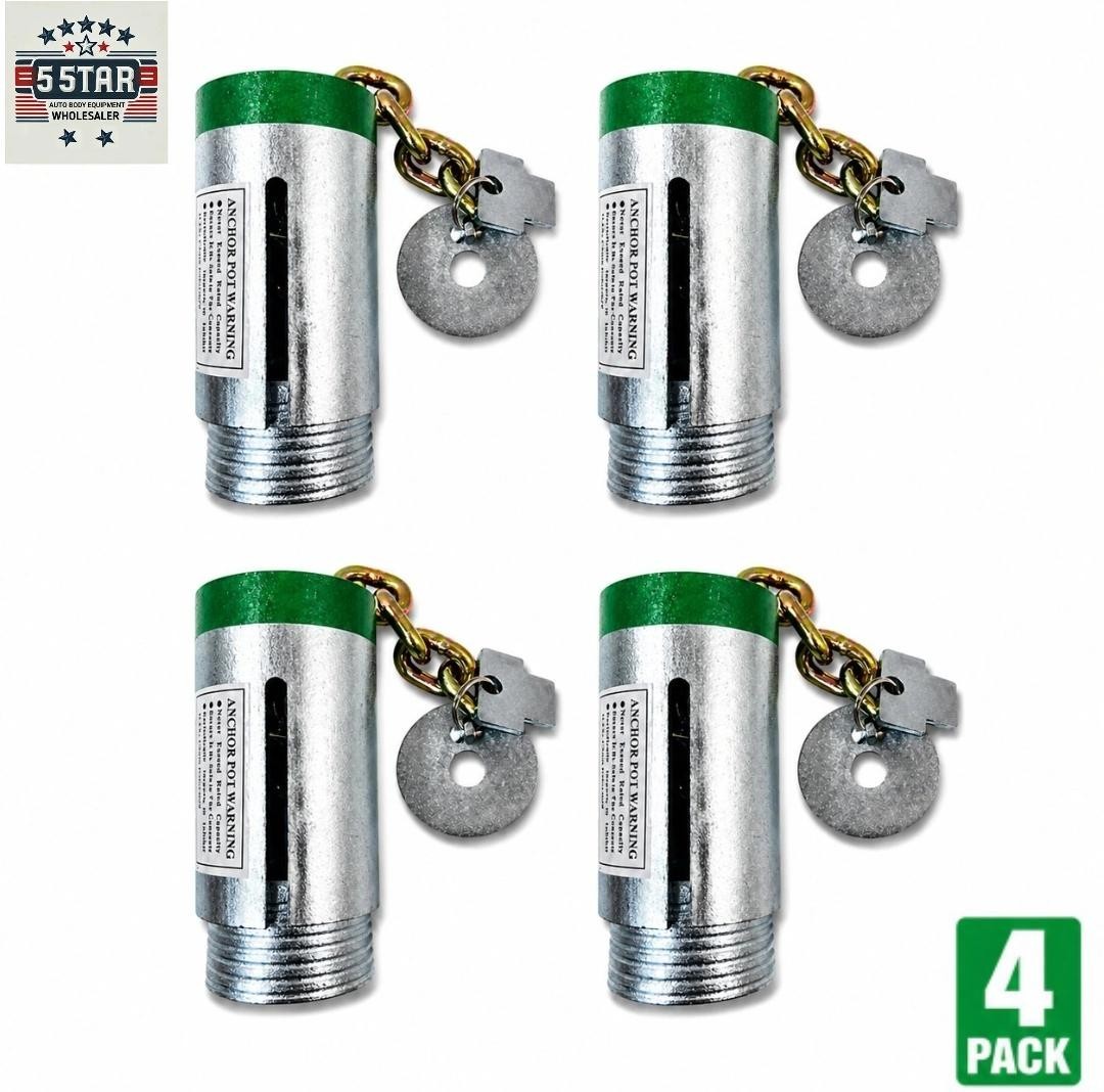 4 pcs Floor Anchor Pots Auto Frame Machines and Pulling Posts Anchoring pots