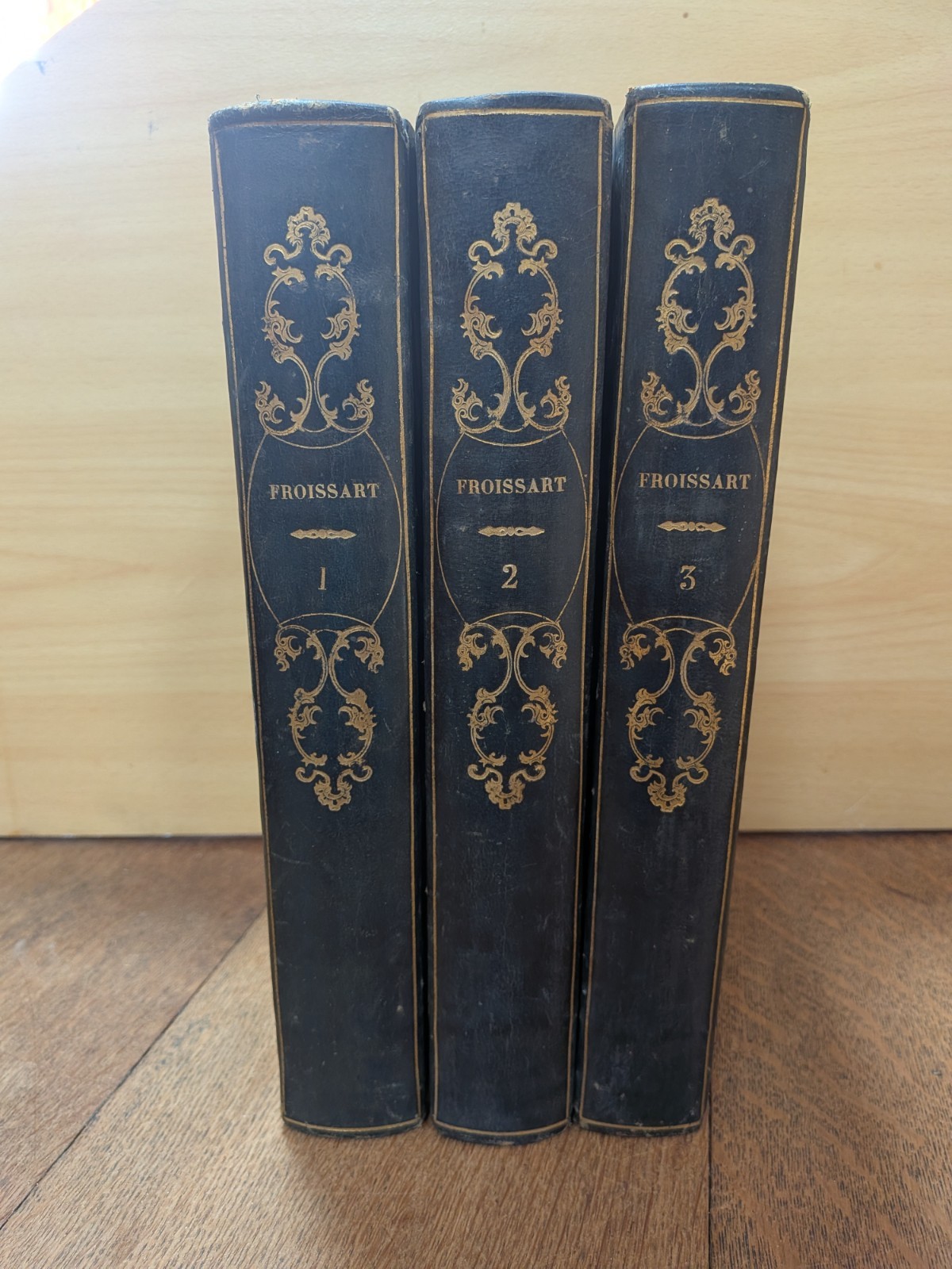 antique book-Les chroniques de Sire Jean Froissart 3/3 -1835