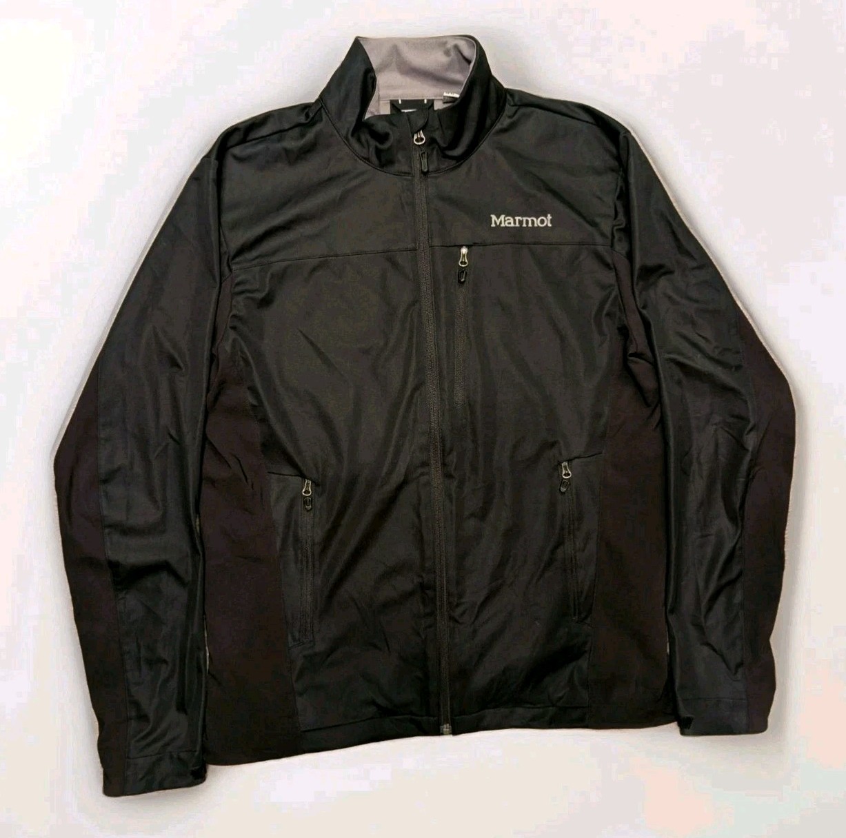 Marmot Windstopper Softshell Jacket Mens M Black Full Zip Gore Windstopper Light