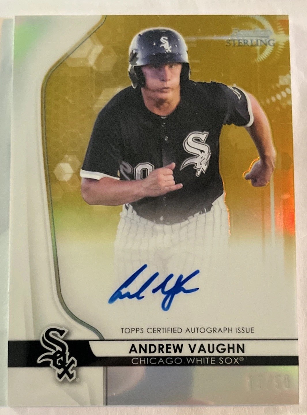 2020 Bowman Sterling - Prospect Autographs Andrew Vaughn #BSPA-AVA Gold...