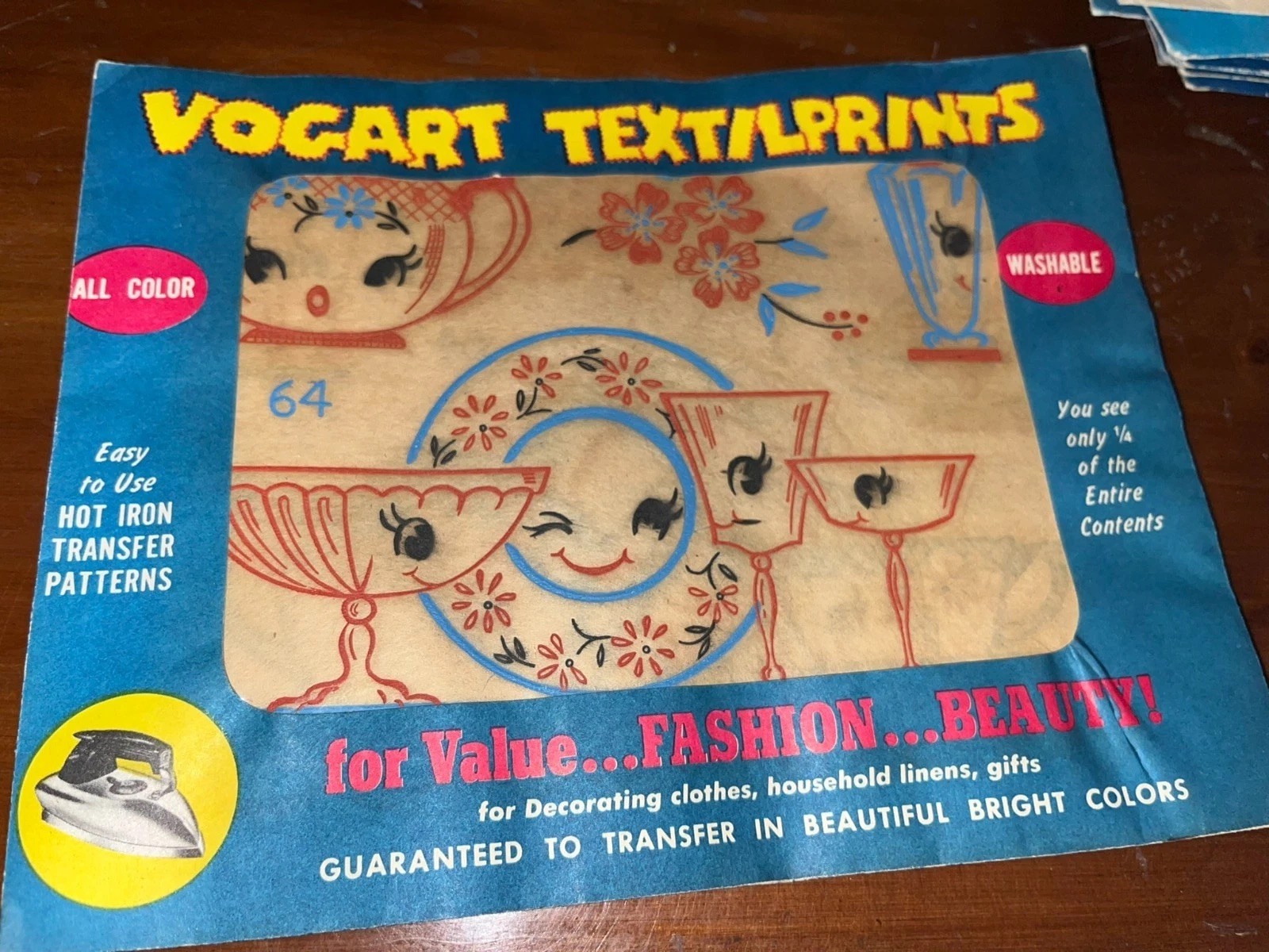 Vintage Vogart TextilPrints Anthropomorphic Kitchen Hot Iron ransfer MCM 64 Vintage Vogart TextilPrints Anthropomorphic Kitchen Hot Iron ransfer MCM 64