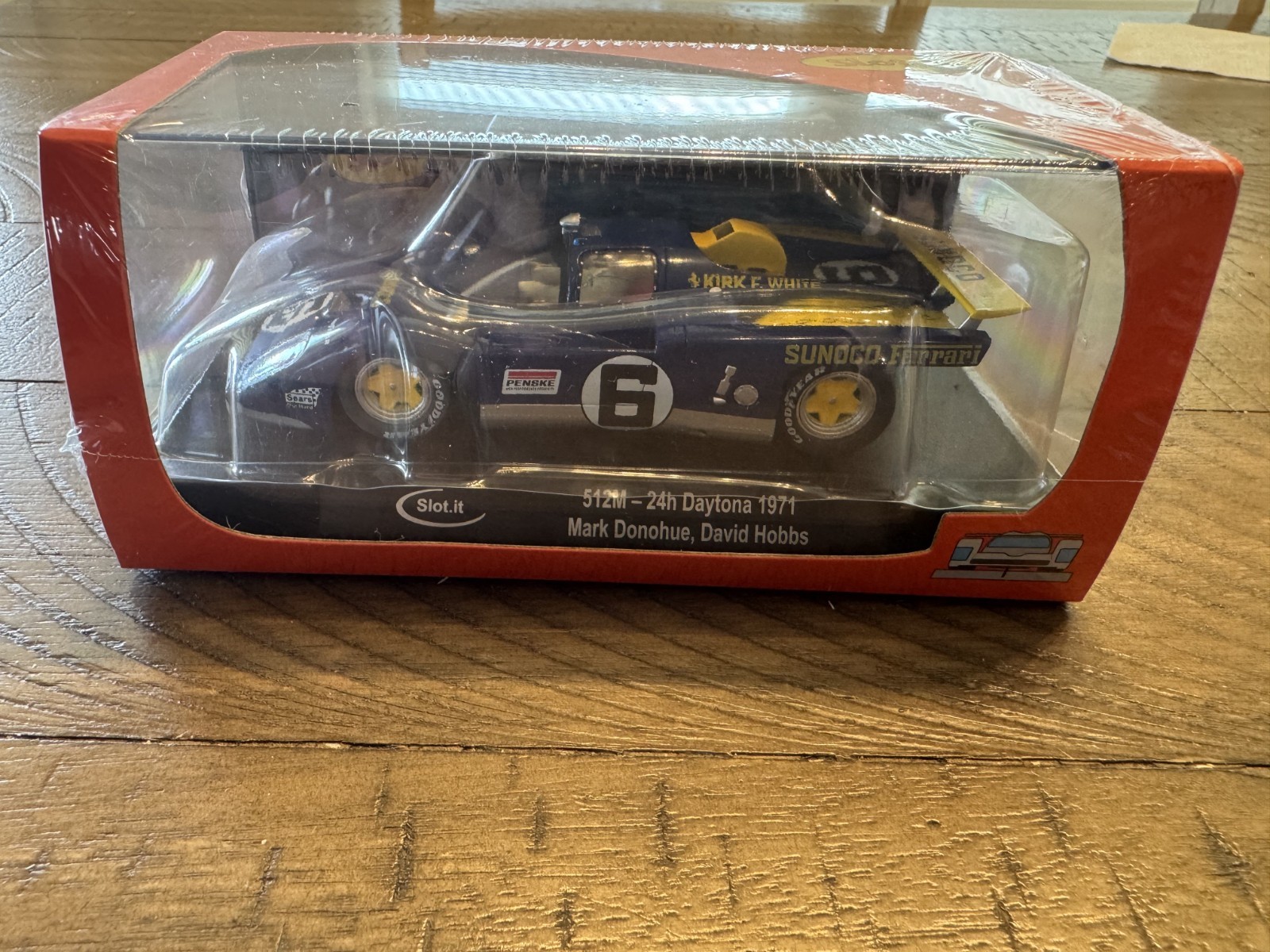 1/32 Slot It CA51b - Sunoco Ferrari 512M #6 '71 Daytona 24Hr Donohue/Hobbs - NEW
