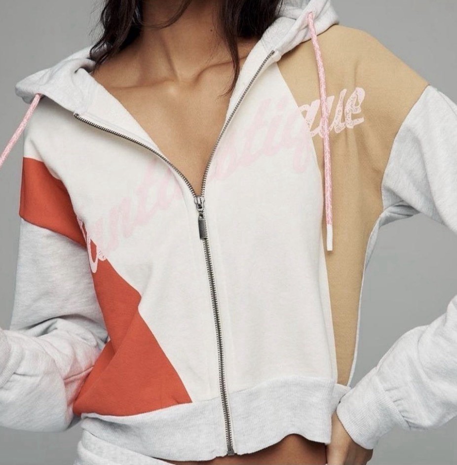 Anthropologie Daily Practice Colourblock Zip-Up Hoodie Size M New with Out Tags