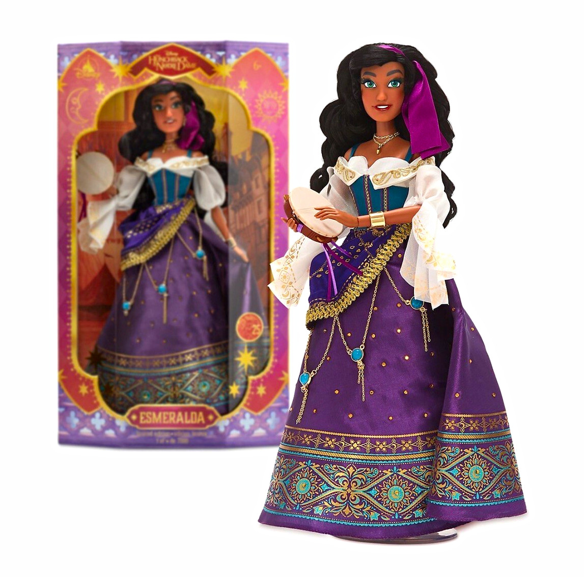 Disney Store Esmeralda Doll Limited Edition NRFB MISSING CLEAR PLASTIC PIECE Disney Store Esmeralda Doll Limited Edition NRFB MISSING CLEAR PLASTIC PIECE