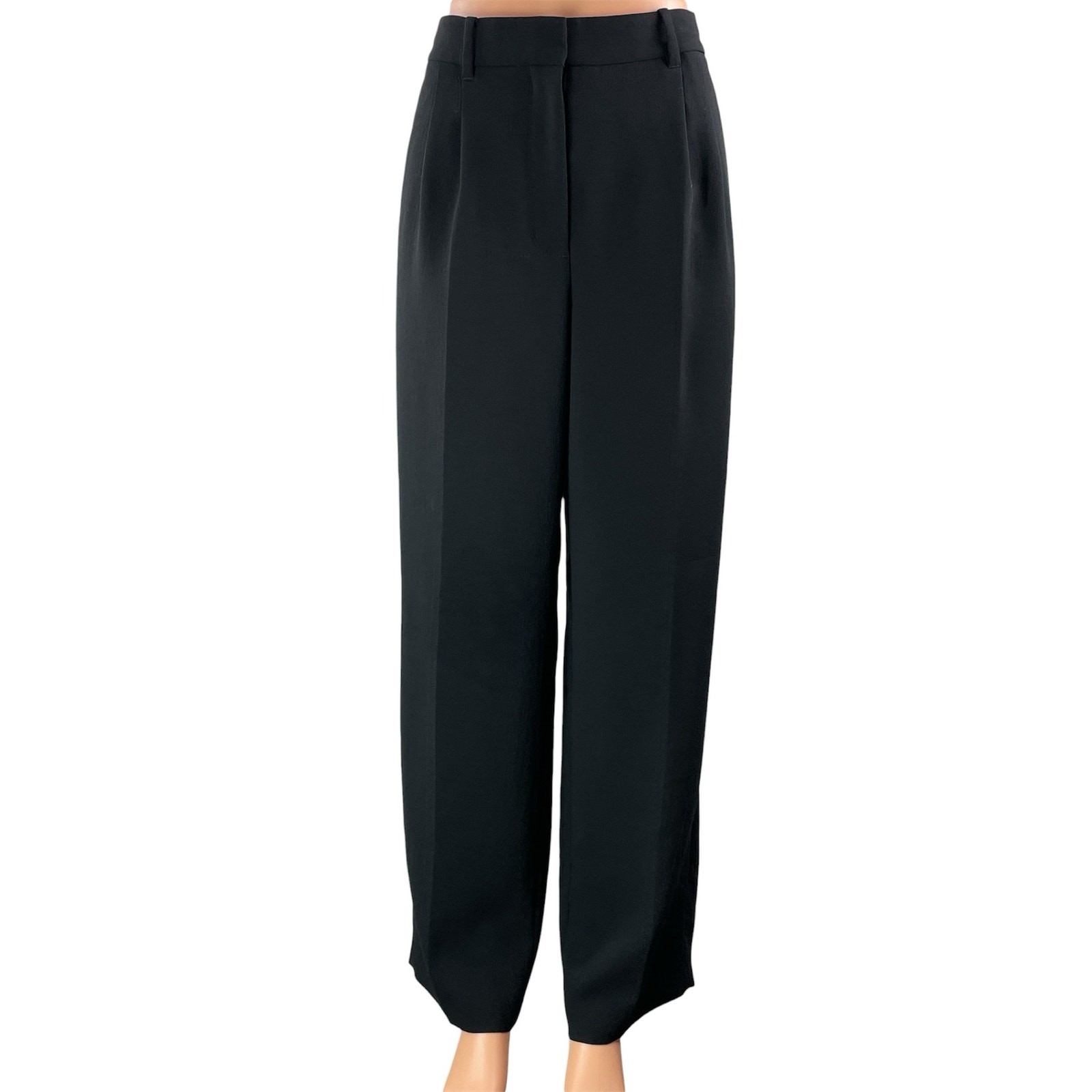 Aritzia Wilfred The Effortless High Rise Pleated Wide Leg Trouser Dress Pants S
