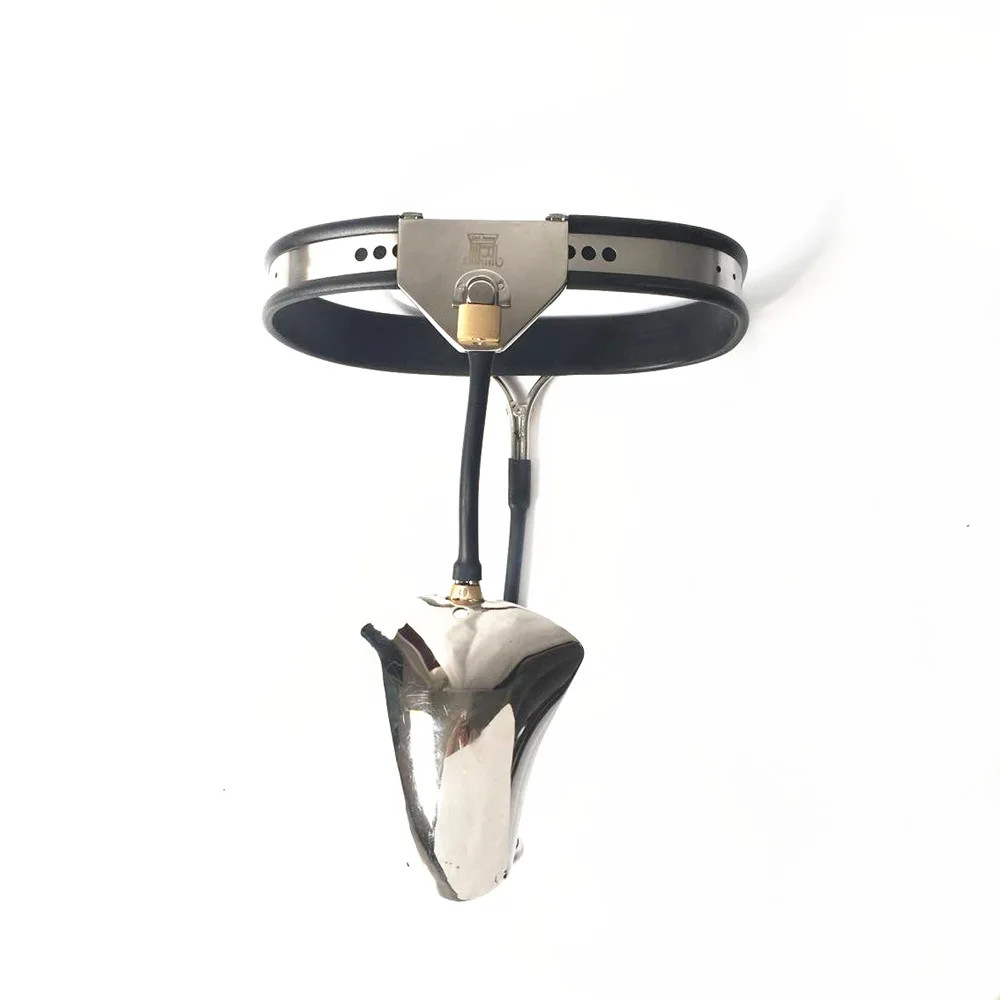3pcs Male Chastity Belt Collar & Thigh Cuffs Lock Pants Bondage Stainless Steel
