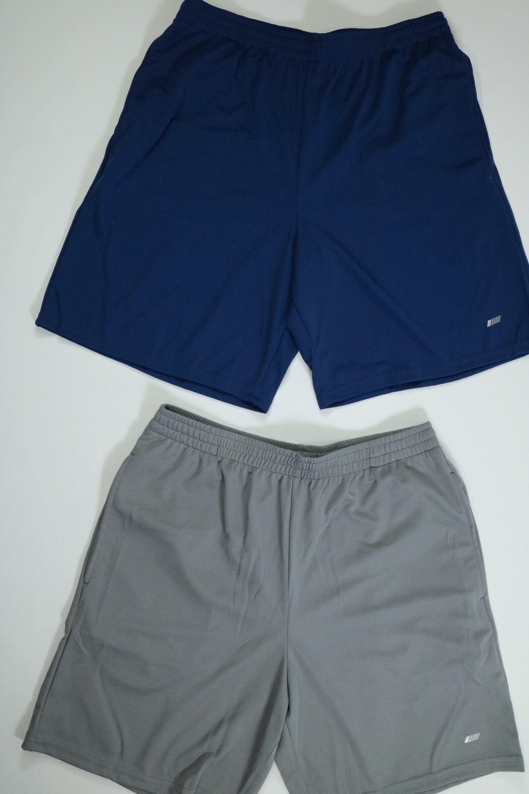 Men’s Amazon Essentials Gray & Navy Athletic Shorts 2 Pack NEW