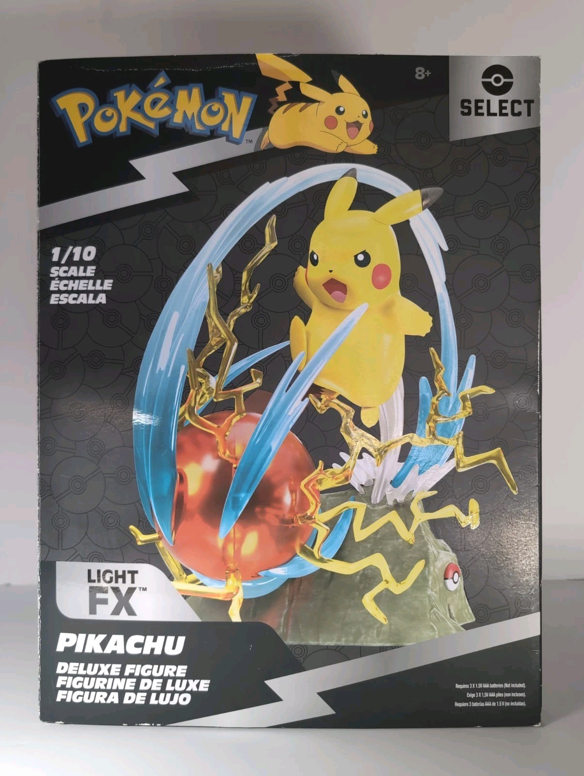 Pokémon Select Pikachu Light FX Deluxe Collector Figure 1/10 scale w/Box New Pokémon Select Pikachu Light FX Deluxe Collector Figure 1/10 scale w/Box New