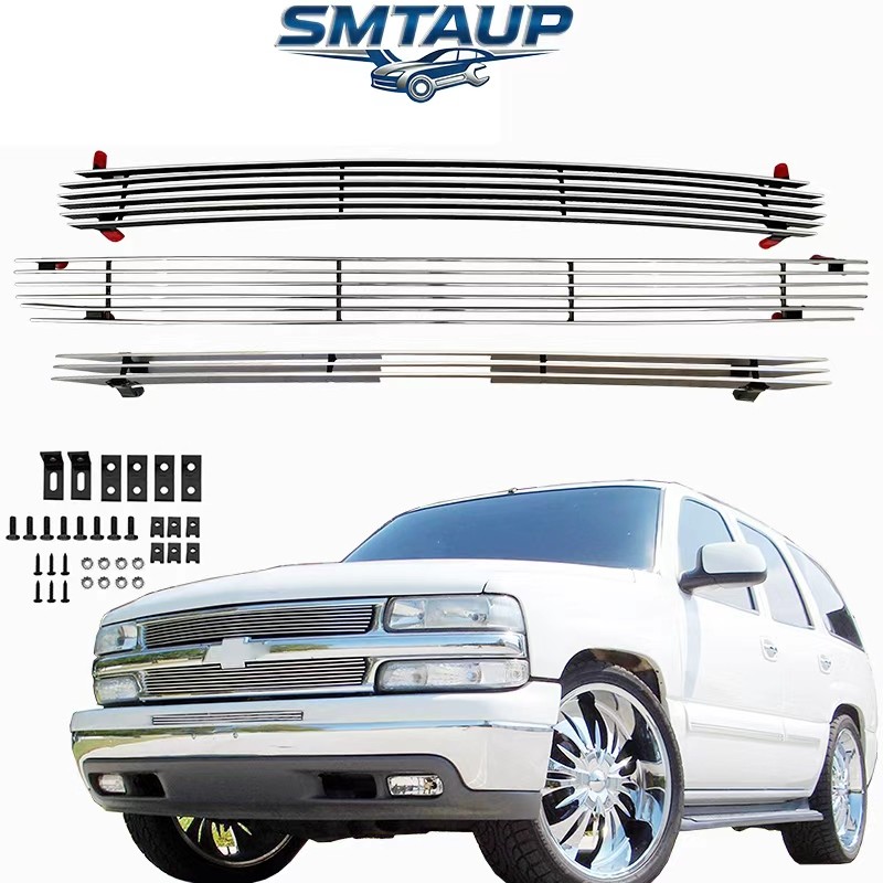 Fits 1999-2002 Silverado 1500/00-06 Tahoe/Suburban Chrome Billet Grille Insert