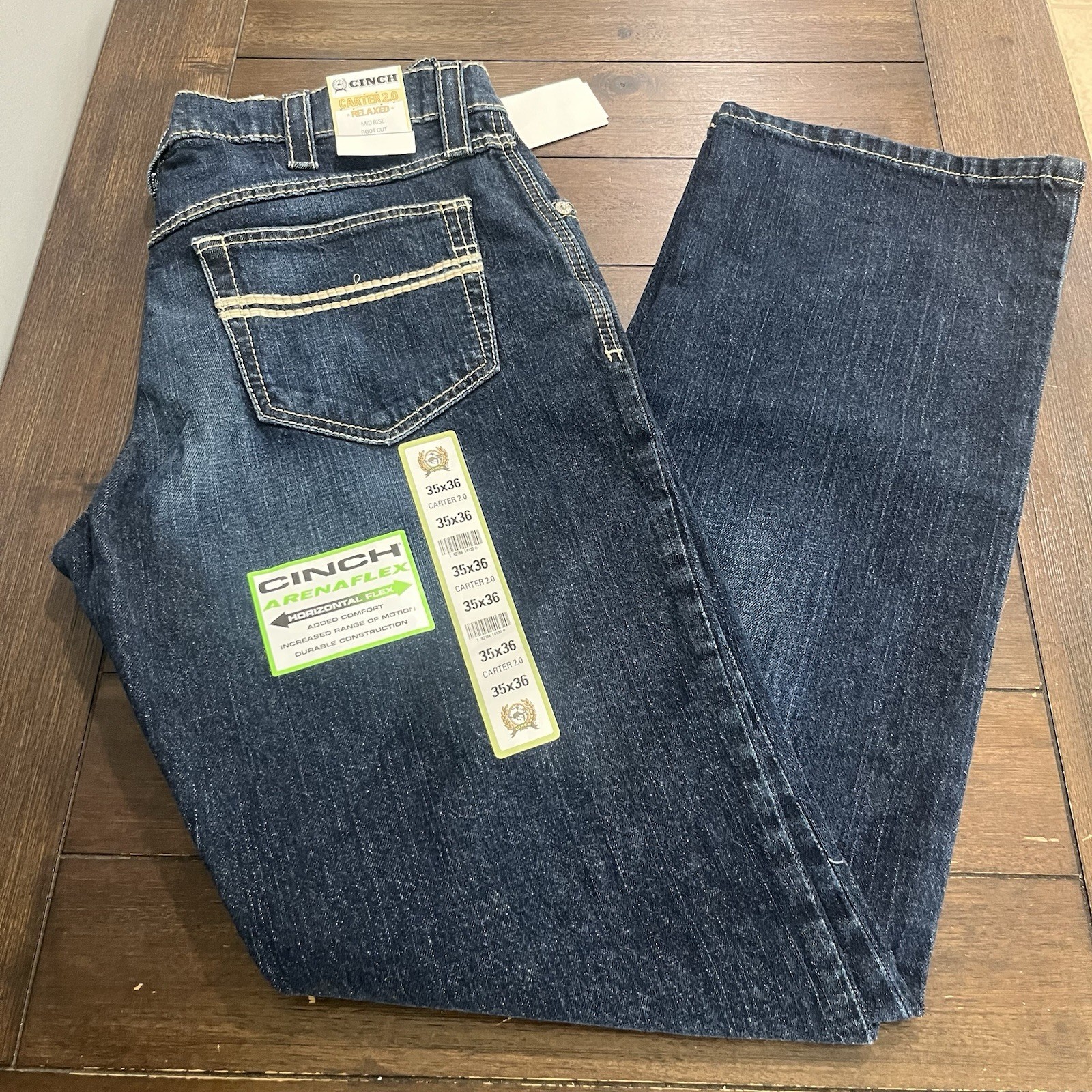 Cinch Men’s Carter 2.0 Boot Cut Jeans Dark Wash 35x36 NWT MB71934012 Cinch Men’s Carter 2.0 Boot Cut Jeans Dark Wash 35x36 NWT MB71934012