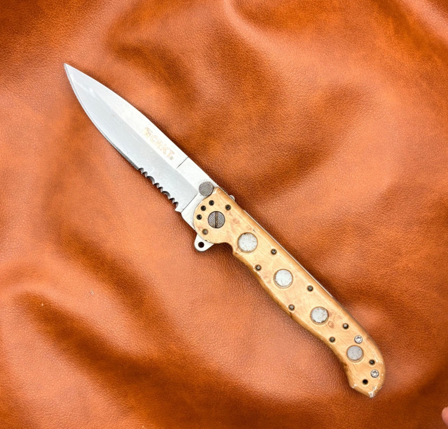 CRKT M16-13Z Carson Design Dessert Tan Combo Edge Tanto Folding Knife EDC