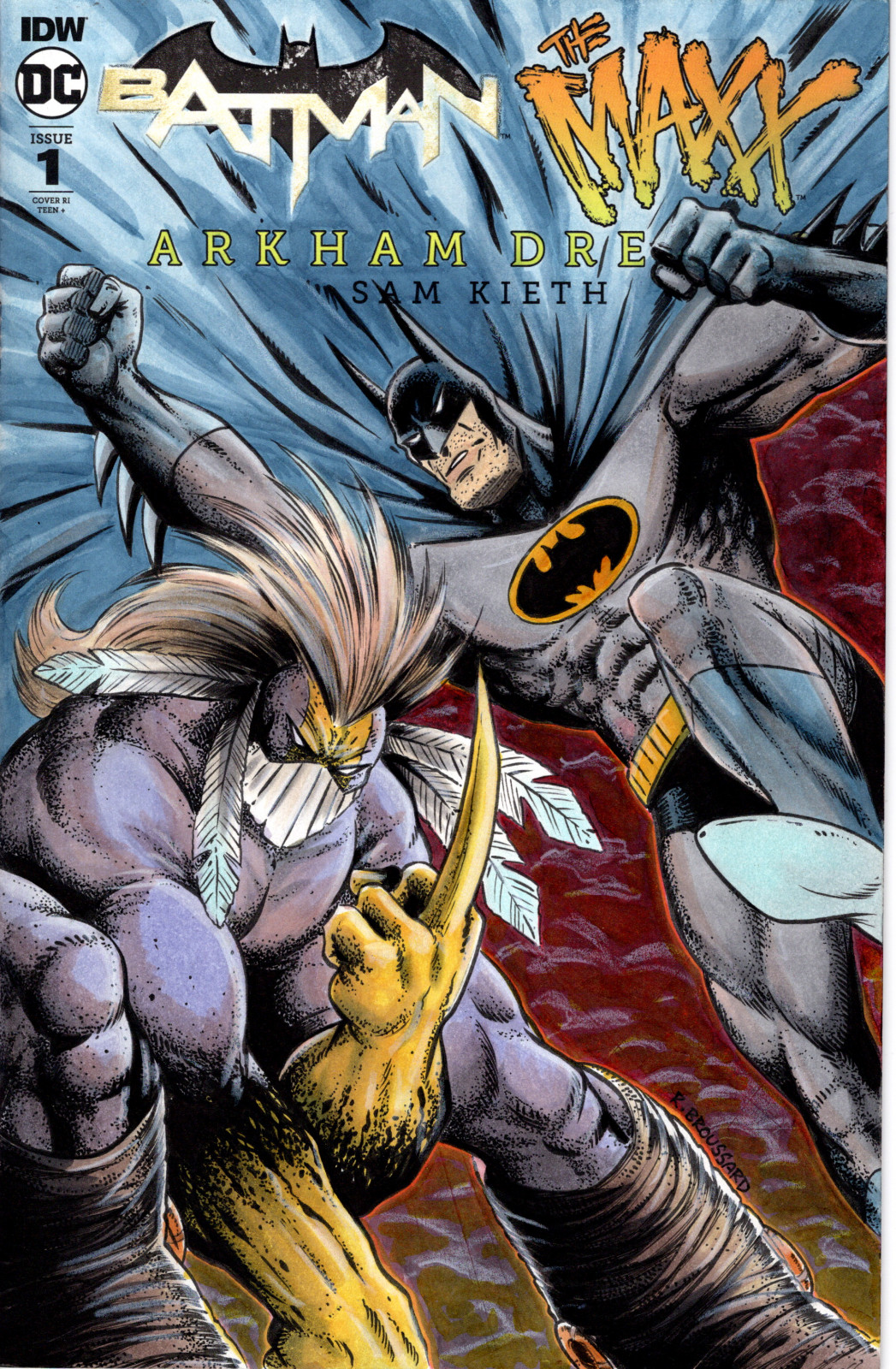 Batman The Maxx Original Sketch Cover Art by Rob Broussard Batman The Maxx Original Sketch Cover Art by Rob Broussard