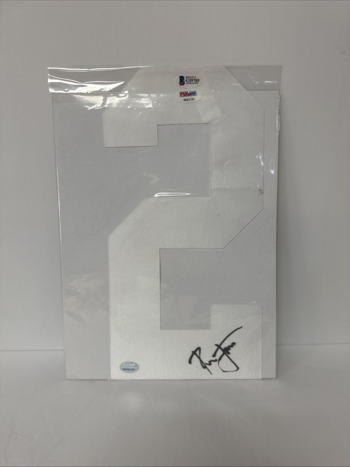 Ronnie Lott #2 Signed SF 49ers White Jersey Number W/ PSA, Beckett, & GTSM COA