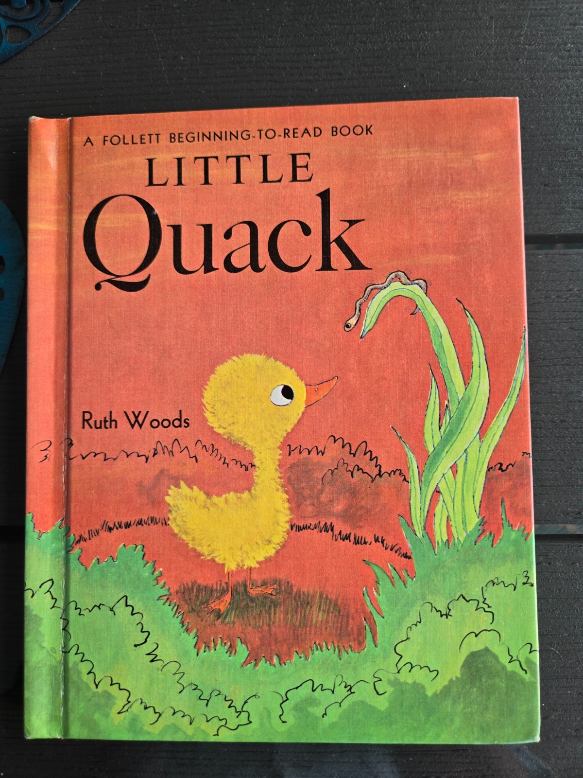 Vintage 1961 LITTLE QUACK by RUTH WOODS. A Follett Beginning to Read Book.
